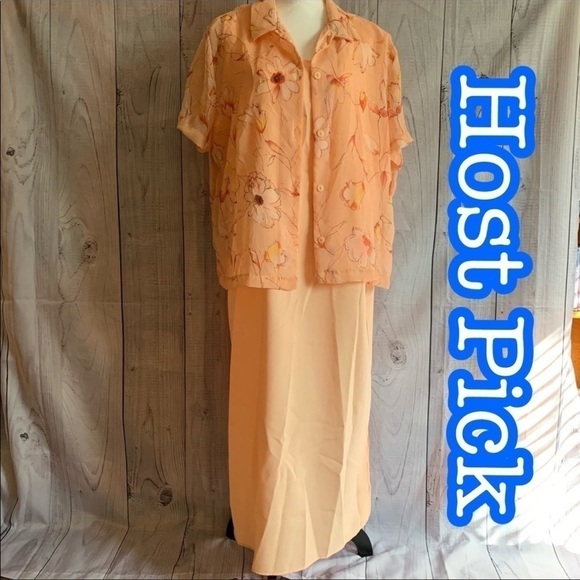 𝅺✅HOST Pick✅ Blair Dress with Jacket, XLGPT, Peach - Picture 1 of 8